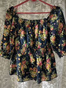 Floral Smocked Off-Shoulder Top