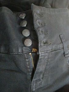 High-Waisted Black Skinny Jeans