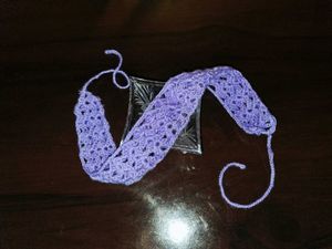 Crochet Lace Headband - Lilac