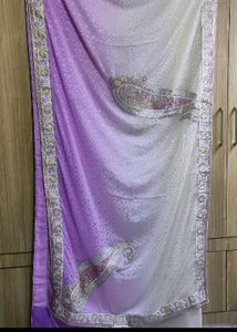 White Embroidered Saree
