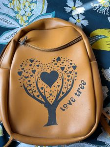 Mini Sand browncolour bag-1 main Chain and1 Front