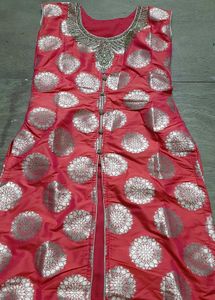 Top And Skirt Banarsi With Heavy Hand Work