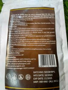 Chocolate Hair Removal Powder