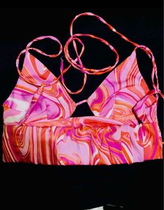 Swirl Print Halter Top