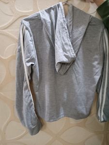 Grey Crop Hoodie (Women)