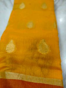 Elegant Mango Yellow 🟡 Colour Saree