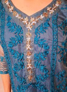 (Size~XL)Blue kurta set🌻