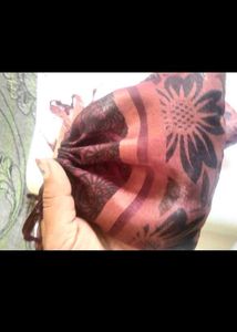 Floral Print Drawstring Pouches (Set of 5)