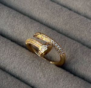 Snake Diamond Gold Ring