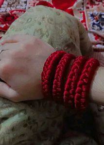 Red Bangles Set Of 2 Pairs