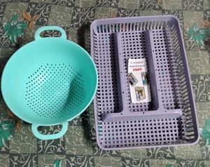 Kitchen Colander and Cutlery Tray Set