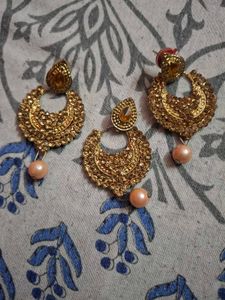 Golden Crescent Earrings