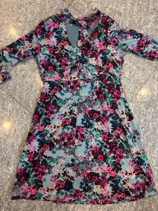 Floral Print Long Sleeve Dress
