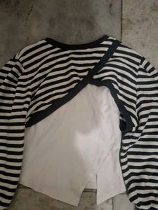 Striped Layered Crop Top