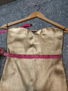 Zara Golden Tube Top