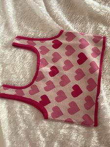 Heart Pattern Y2K Knit Top