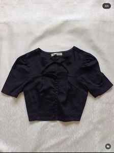 Chic Black Cutout Top
