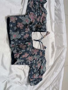 Floral Print Blouse Puff Sleeves