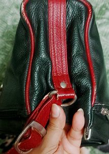 Vintage Green Leather Crossbody Bag