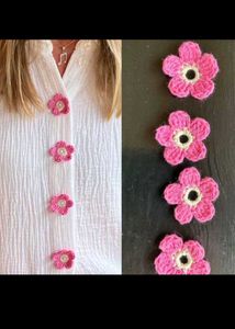 Crochet Flower Button accessories
