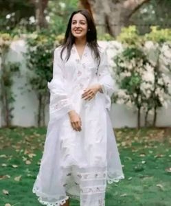 White  Pakistani kurta set all size🛒❤️💕