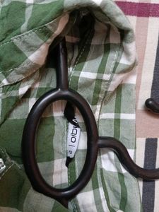 Green Plaid Button-Down Shirt