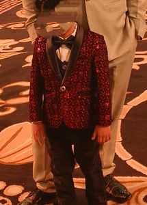 Sparkly Red &amp; Black Boys Blazer