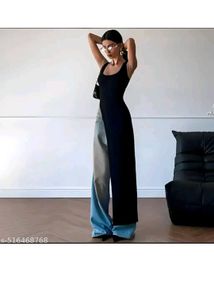 Sleek Black Dress with Slit