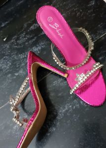 Pink Rhinestone Heels size 40