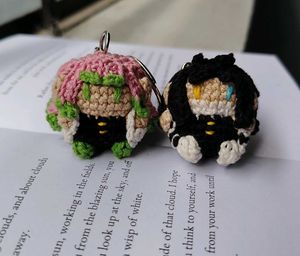 Mitsuri &amp; Iguru crochet Keychains