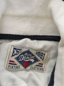 Bare Denim White T-Shirt (Men)