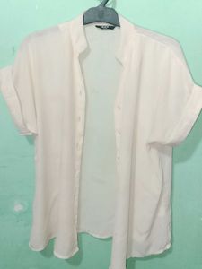 Elegant  Transparent Button-Down Shirt