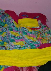 3pieces anarkali suit dupatta and bottomwear free