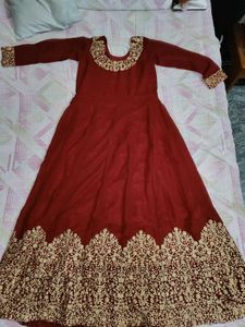 Elegant Maroon Ethnic Gown