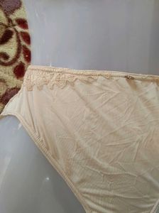 Cream Panties with Lace Trim
