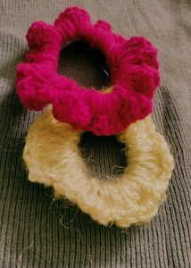 Handmade Knitted Scrunchies - Set of 2