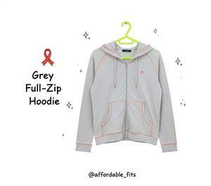 Gray Full-Zip Hoodie