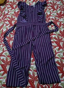 Striped Ruffle Jumpsuit