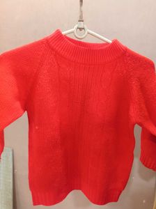 Orange cropped Sweater