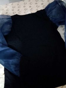 Organza Sleeves Top Large(Bust 34)