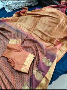 Elegant Ethnic Saree In Brown