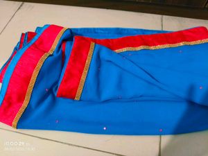Blue georgette Saree