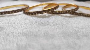 Pearl Stone Gold coated Bangles