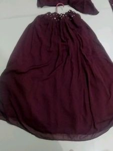 New Beautiful 3 Pc Lahenga Choli With Free G