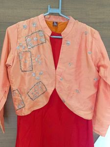 Designer One Piece With Worked Jacket