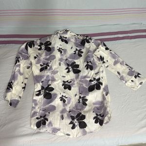 Floral Print Top With Jacket
