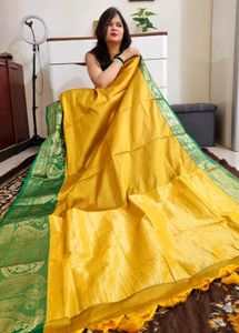 Elegant Yellow Silk Saree