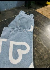 Heart Print Jeans