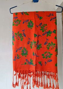 Orange Stole For Women.