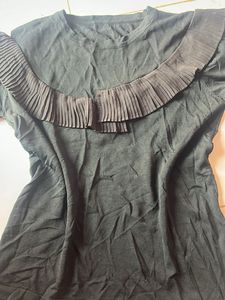 Elegant Black Ruffle Top